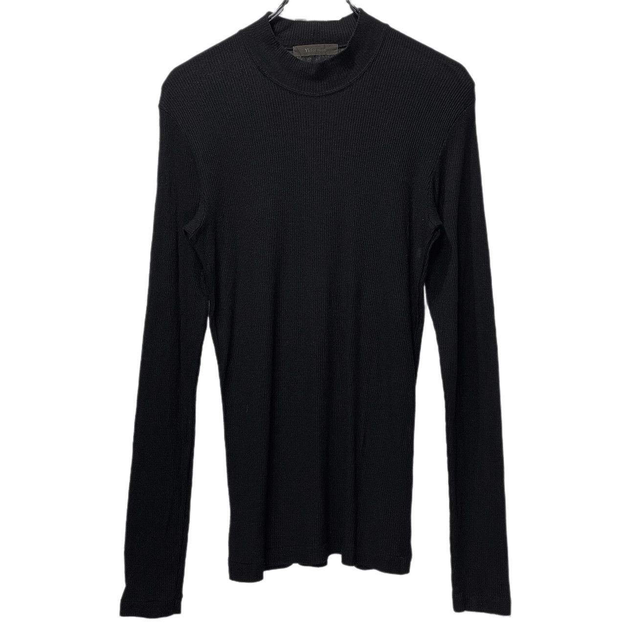 Y's for men レーヨンウールリブ編みモックネックカットソー Tシャツ