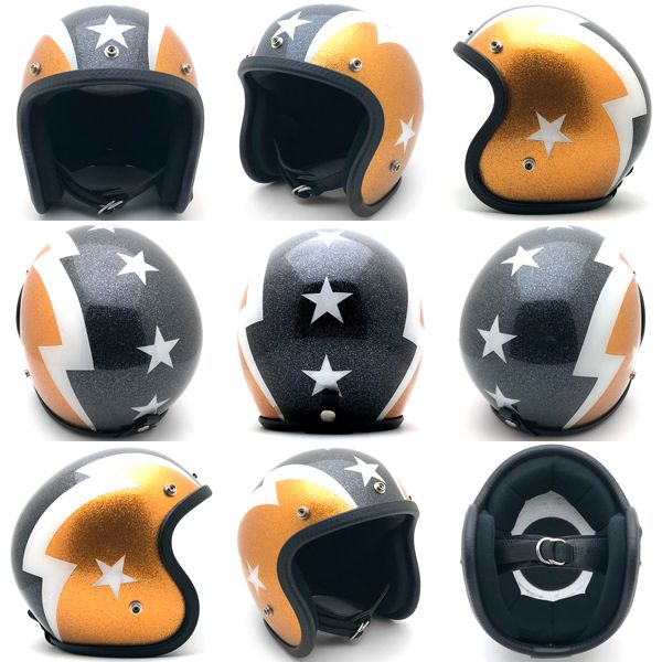 BUCO ヘルメット(装飾品) 装飾品・公道不可】Dead Stock 新品 BUCO ENDURO THUNDERBOLT GOLD