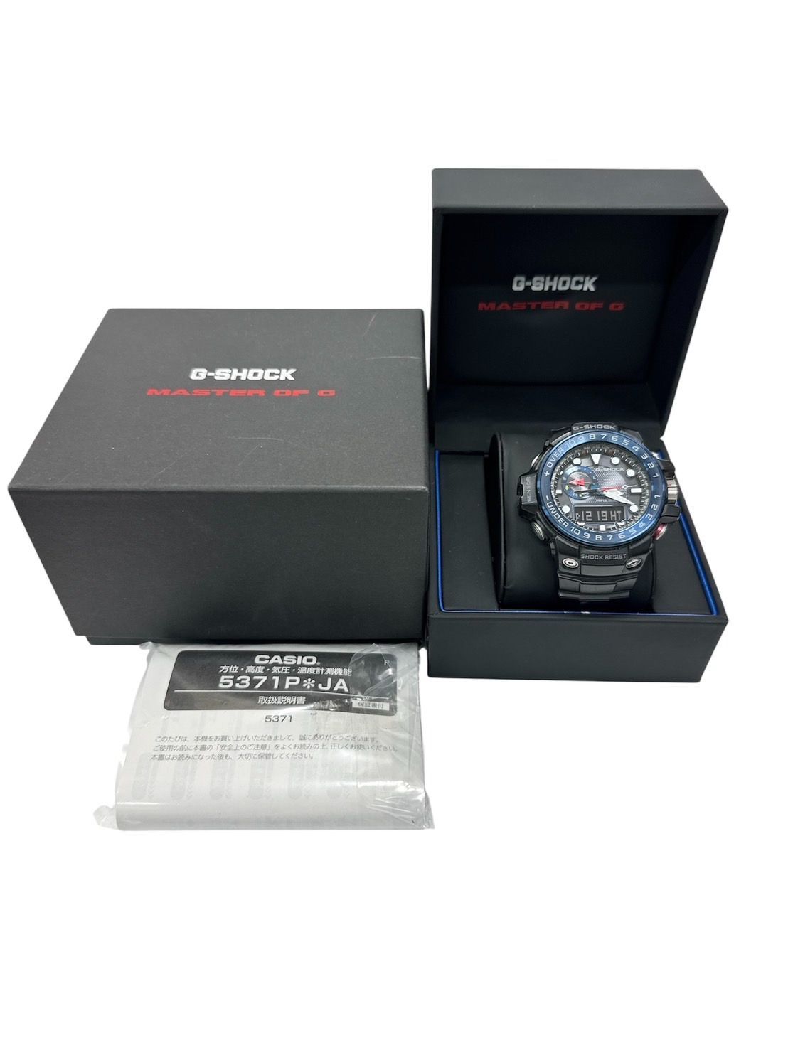 【中古・稼働品】CASIO カシオ G-SHOCK GULFMASTER Gショック ガルフマスター 電波 ソーラー 腕時計 メンズ GWN-1000B-1BJF 中古 箱・ケース付き