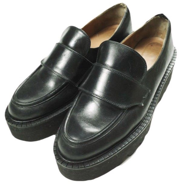 ATP Atelier エーティーピーアトリエ 厚底 ローファー 38(24-24.5cm) BLACK VIBRAM Vi-Lite シューズ g25427