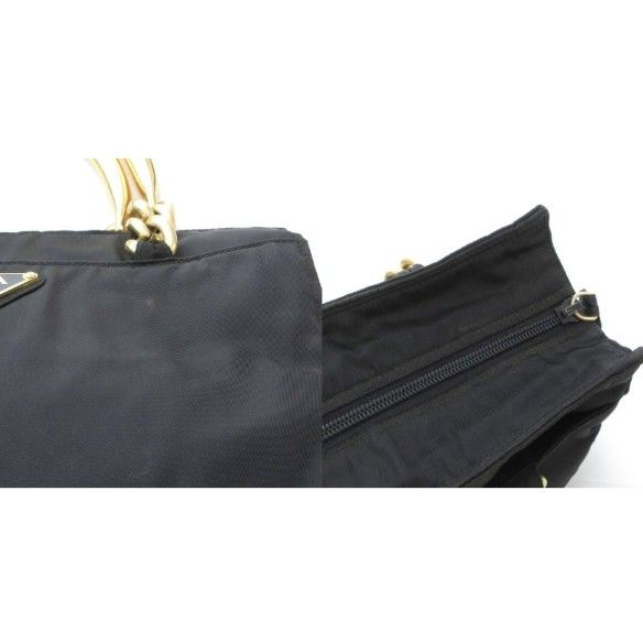 プラダ PRADA ハンドバッグ ロゴ 三角プレート メタルハンドル