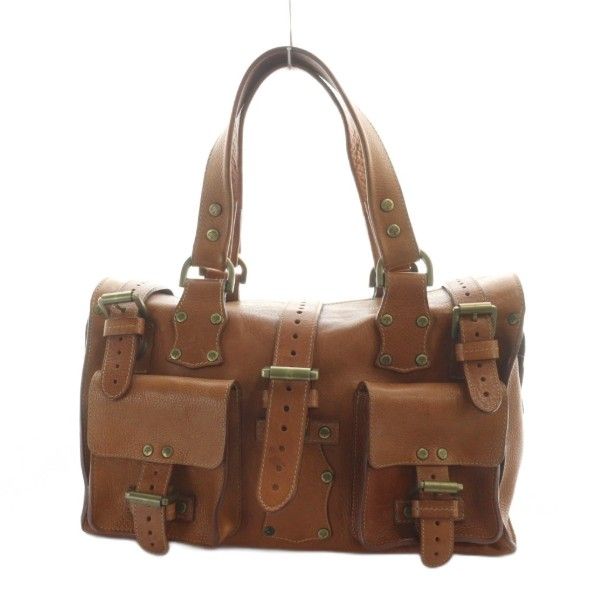 マルベリー Mulberry ハンドバッグ ミニボストン ロゴ レザー ワンカラー 茶 ブラウン /BB ■GY11 ▲H