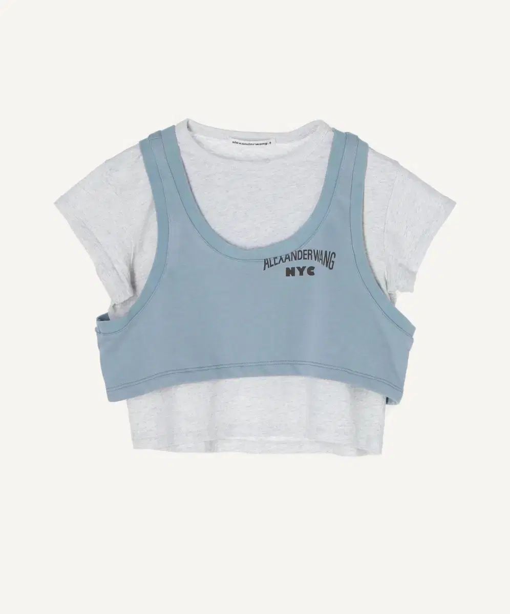 Alexander Wang NYC ロゴ 2段 レイヤード 半袖T (試着のみの新品)
