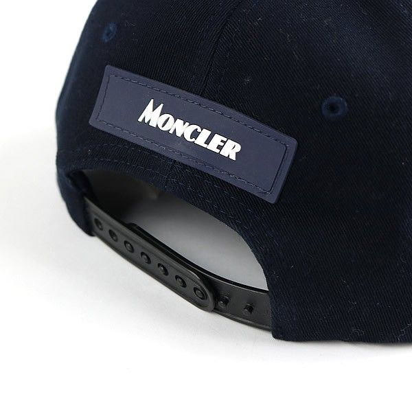 MONCLER モンクレール ロゴ ワッペン ベースボールキャップ ネイビー MONCLER 銀座店 モンクレール ワッペン ベースボール キャップ 帽子