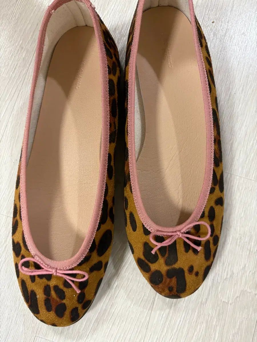 豆もやし フラット 250 新品 レオパード ピンク