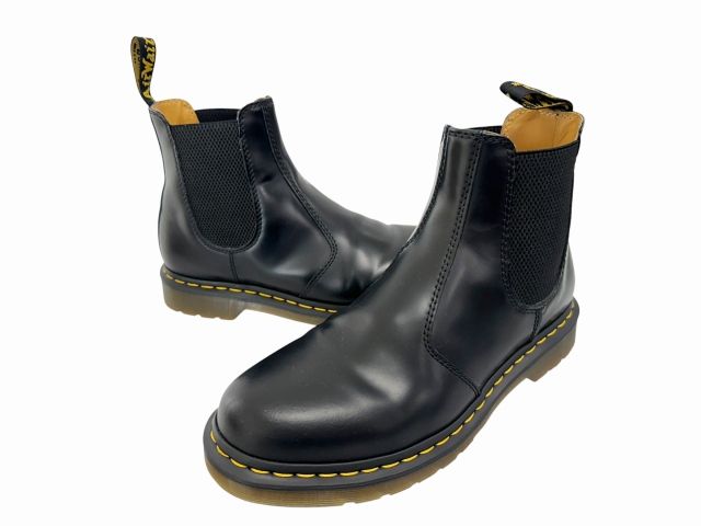 ドクターマーチン DR.MARTENS 2976 SMOOTH LEATHER CHELSEA BOOTS BLACK SMOOTH チェルシーブーツ 22227001 27 ブラック ブランド古着ベクトル 中古●▲■260628