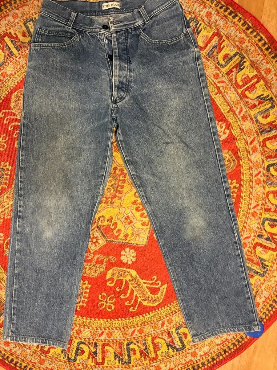 90s ストーンアイランド グリーンエッジ ヴィンテージ デニム パンツ