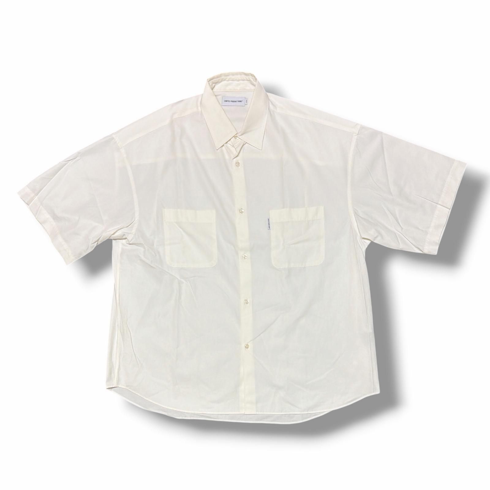 COOTIE PRODUCTIONS 120/2 Supima Broad S/S Shirt スーピマブロードシャツ 半袖 クーティープロダクションズ CTE-24S406 ホワイト L （5803M）