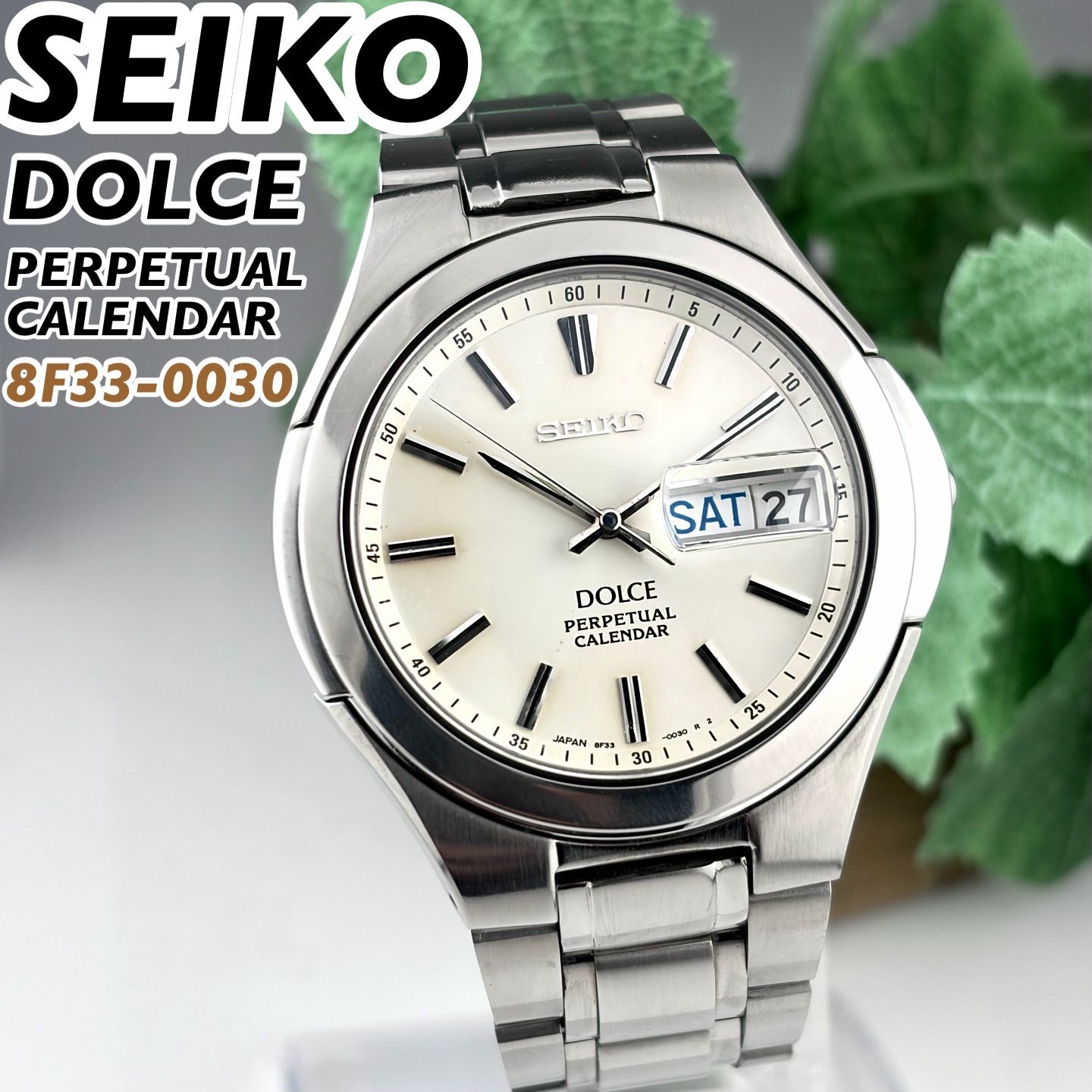 日本製] SEIKO DOLCE パーペチュアルカレンダー 8F33-0030 チタン素材