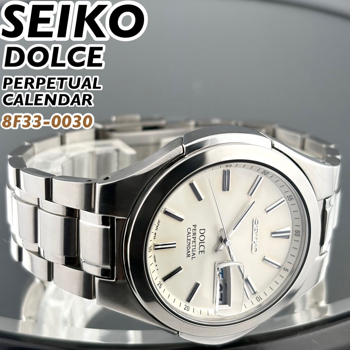 日本製] SEIKO DOLCE パーペチュアルカレンダー 8F33-0030 チタン素材