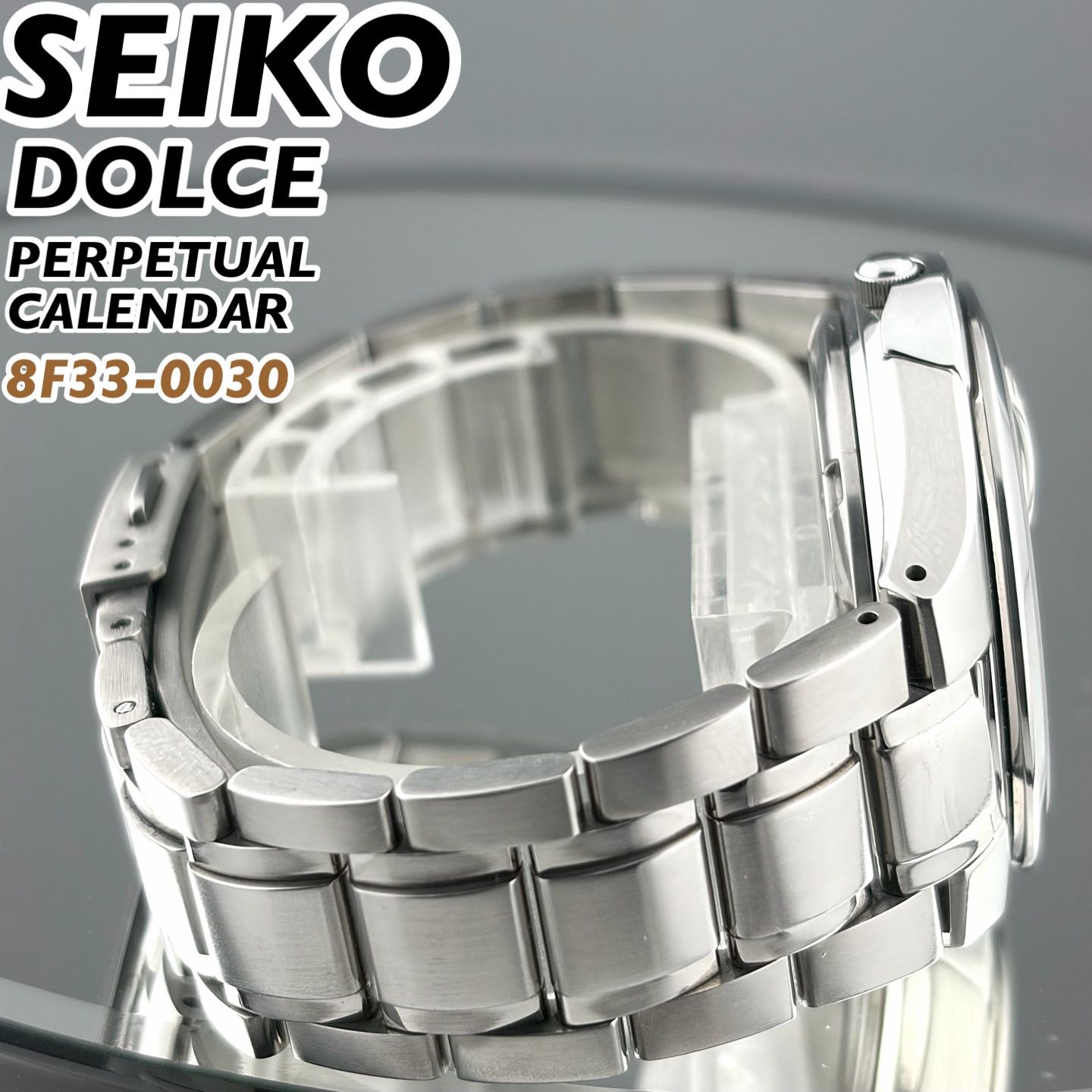 日本製] SEIKO DOLCE パーペチュアルカレンダー 8F33-0030 チタン素材