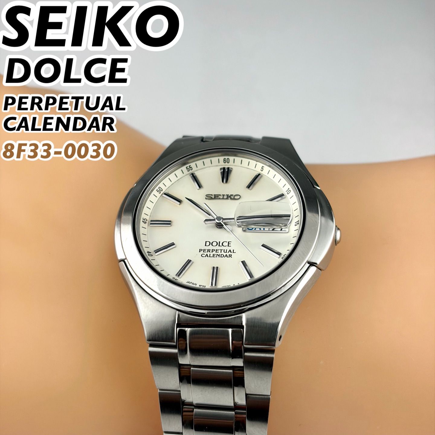 日本製] SEIKO DOLCE パーペチュアルカレンダー 8F33-0030 チタン素材