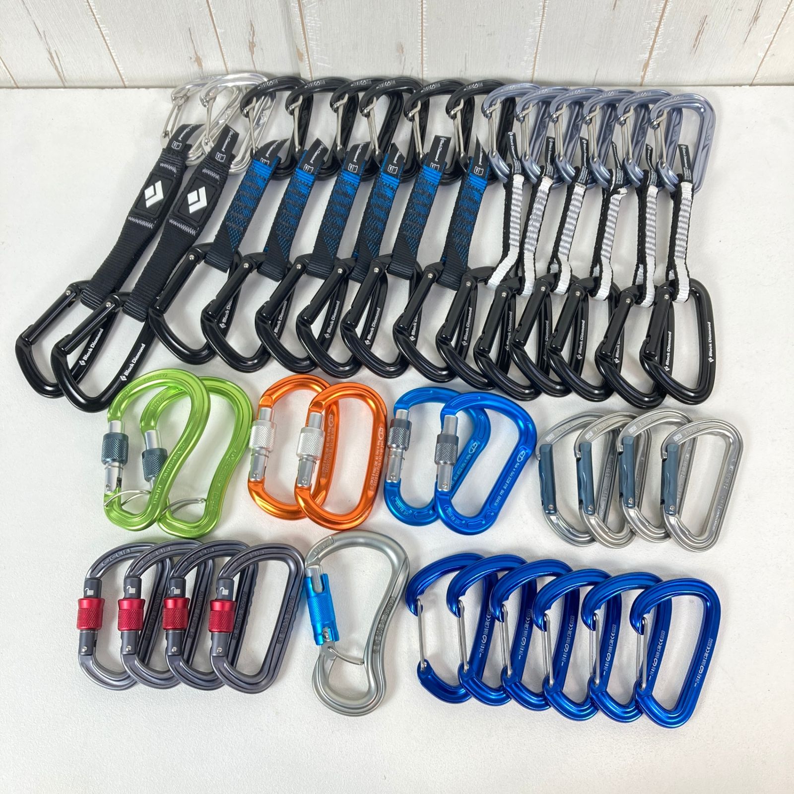 OneSize Blue Black Diamond (Black Diamond), Petzle, Oatun, Climbing Technology, etc., Carabiner, Quick Draw Set, 35 Piece Set, Bulk Sale Rock Climbing Gear z00059519