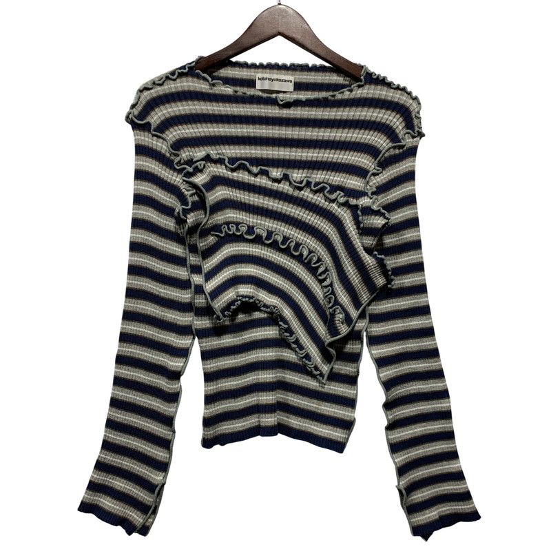 【中古品】 KOTOHAYOKOZAWA コトハヨコザワ BORDER CENTER CUTTING RIB KNIT KT21A-KN ボーダー センター カッティング リブ ニット 【169-260628-as-21-izu】
