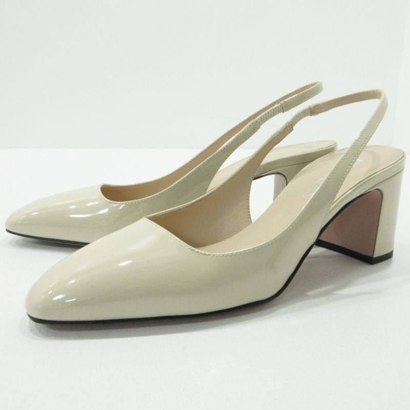 【三重本店】 中古 PRADA | プラダ スリングバックパンプス ホワイト サイズ：36・1/2【135】