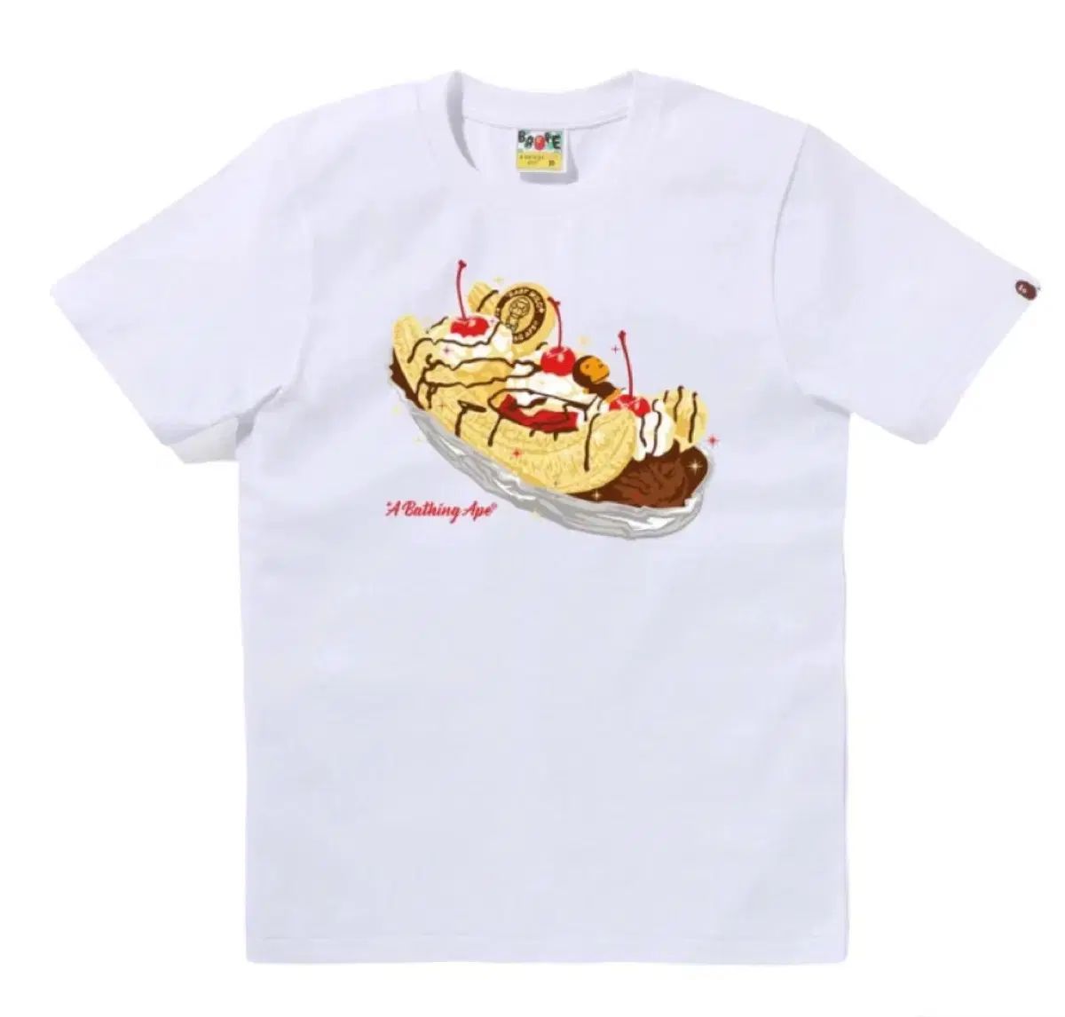 アベイシングエイプ バナナ スプリット Tシャツ 白