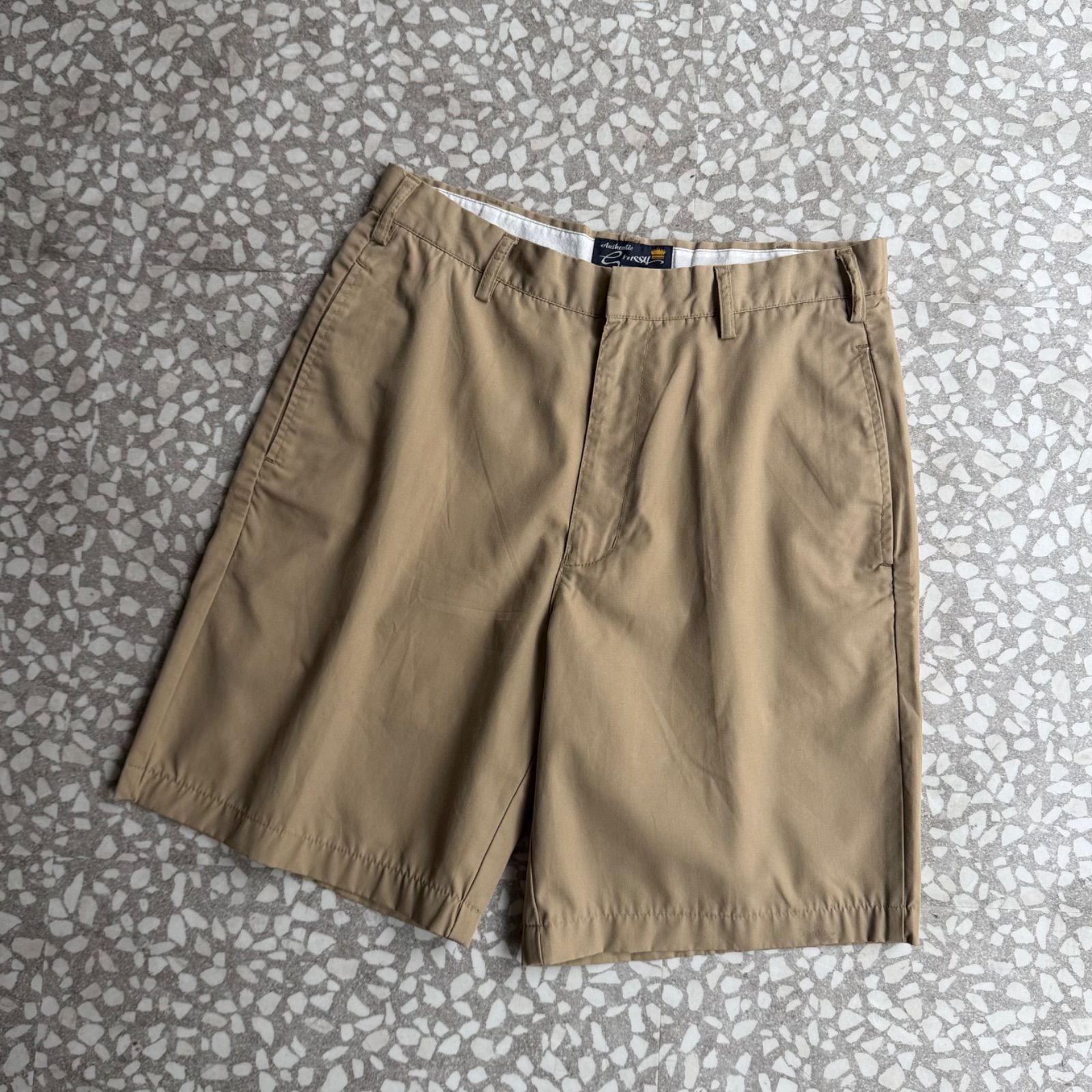 STUSSY / 90’s half pants size 33 ステューシー　オールドステューシー　90年代　ハーフパンツ　刺繍ロゴ　ストリート　好配色