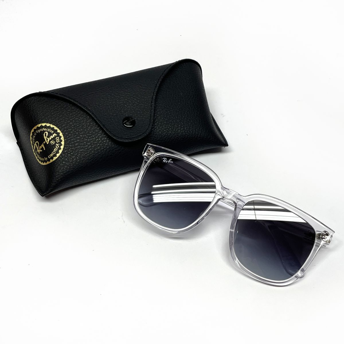 RayBan レイバン サングラス RB4401D 6447/8G 57□20 150 3N クリア ※中古 【津山店】