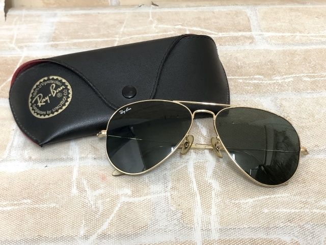 【中古】 ケース有 Ray-Ban レイバン AVIATOR CLASSIC RB-3025 サングラス ゴールドカラー 111448648