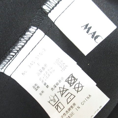 マチャット MACHATT 半袖 カットソー ブラウス F 黒系 ブラック 切替