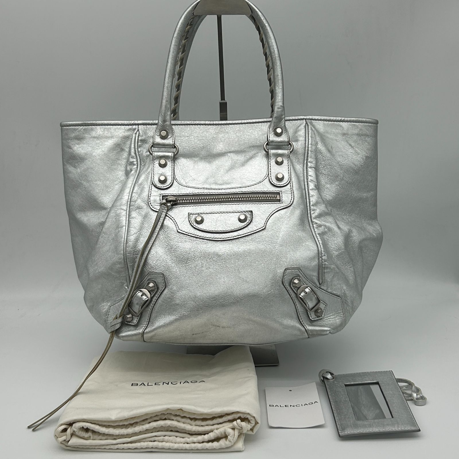 バレンシアガ (BALENCIAGA) ジャイアントサンデー レザー ハンドバッグ