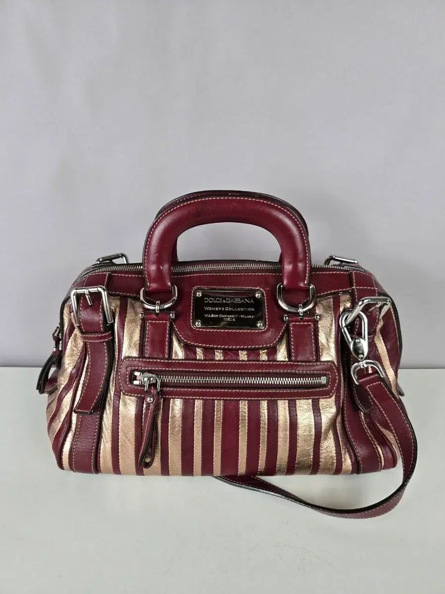 Dolce&Gabbana ドルチェ＆ガッバーナ Y2K ヴィンテージ GOLD & バーガンディ トートバッグ ショルダーバッグ バッグ 正規品