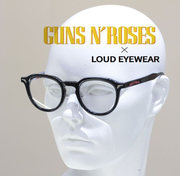 【ガンズ大判クロス プレゼント】 ガンズ・アンド・ローゼズ コラボ メガネフレーム 伊達メガネ GREATEST HITS モデル LOUD EYEWEAR 正規品
