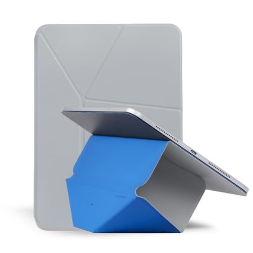 MOFT【日本正規代理店】ダイナミックフォリオ iPad Mini 磁気吸着スタンド機能 軽量 薄型 角度調節可能 折りたたみ収納可 縦横置き Apple Pencil対応 (ストーングレー×サファイアブルー、第7世代 A17 Pro 202 6c9c0913