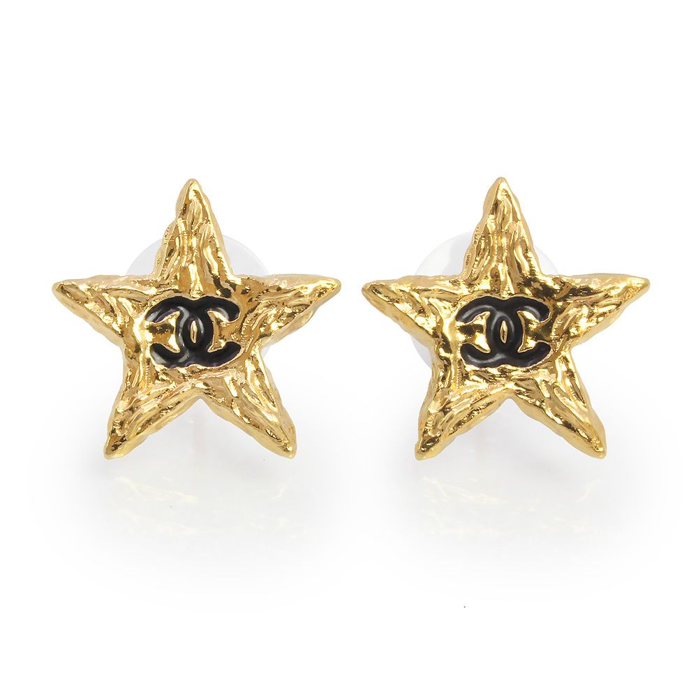 シャネル ABC947 ココマーク スター 星 ゴールド ピアス 箱付 CHANEL