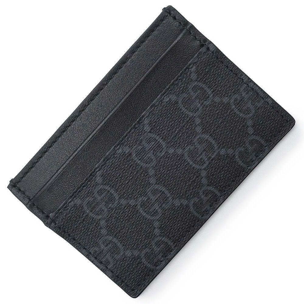 グッチ 233166 GGスプリームキャンバス レザー ブラック カードケース 定期入れ パスケース GUCCI（未使用　展示品）