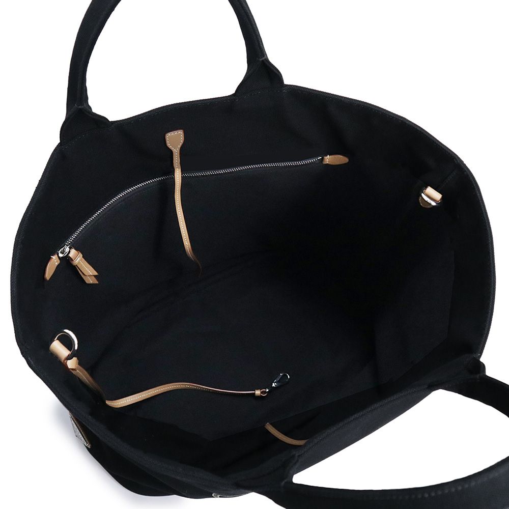 PRADA カナパ　ブラック キャンバストートバッグ プラダ 1BG161 カナパ トート CANAPA キャンバス レザー NERO ネロ
