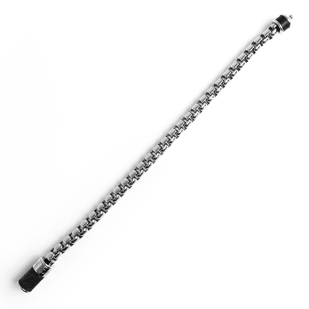 ルイ ヴィトン M62592 ブレスレット チェーン モノグラム エクリプス Mサイズ シルバー ブラック 箱付 LOUIS VUITTON（新品・未使用品）