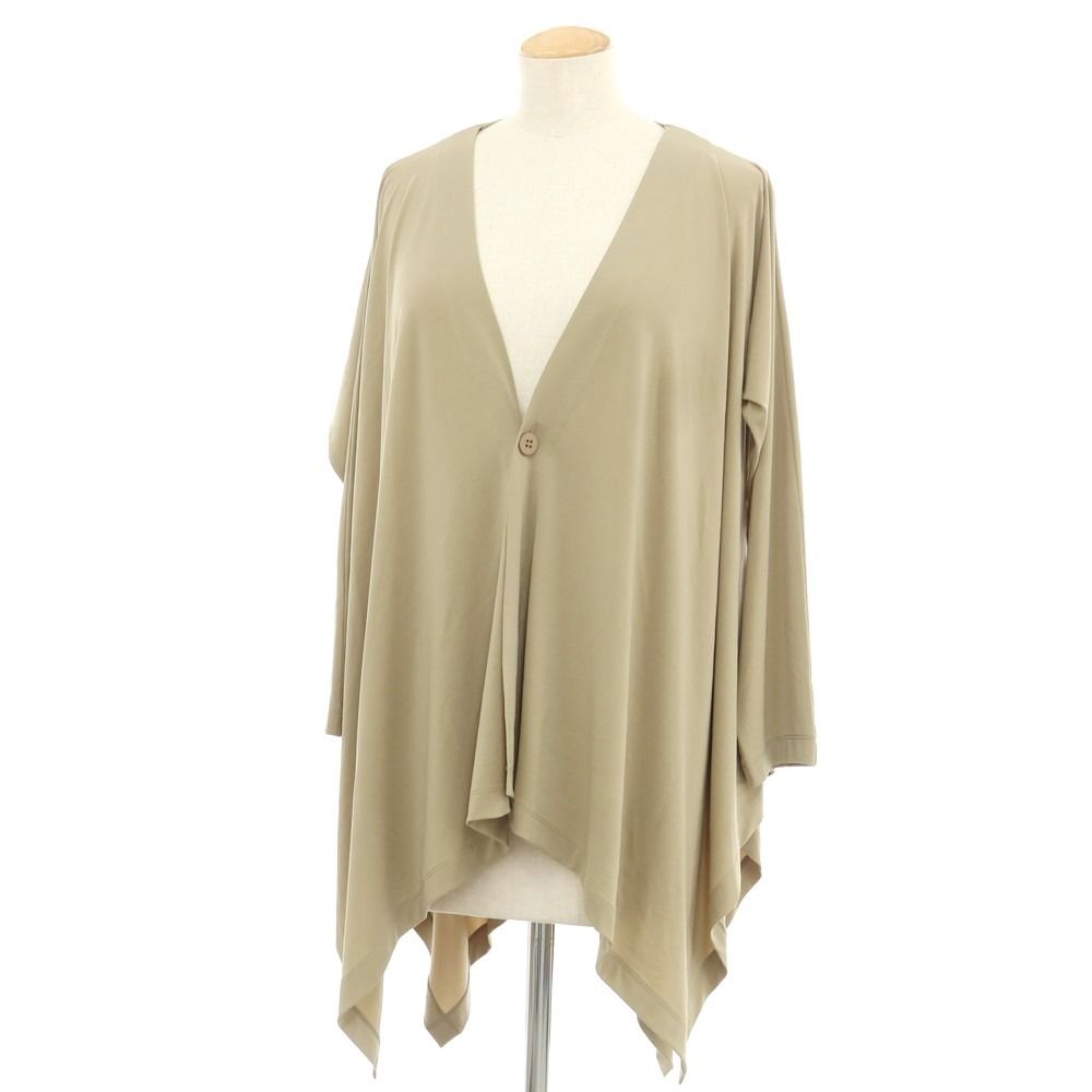【中古】イッセイミヤケ ISSEY MIYAKE 2024年秋冬 カーディガン ダークベージュ【サイズ表記なし（L位）】【レディース】