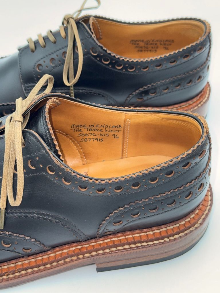 人気 Grenson グレンソン フルブローグ トリプルウェルト UK9G 27.5cm