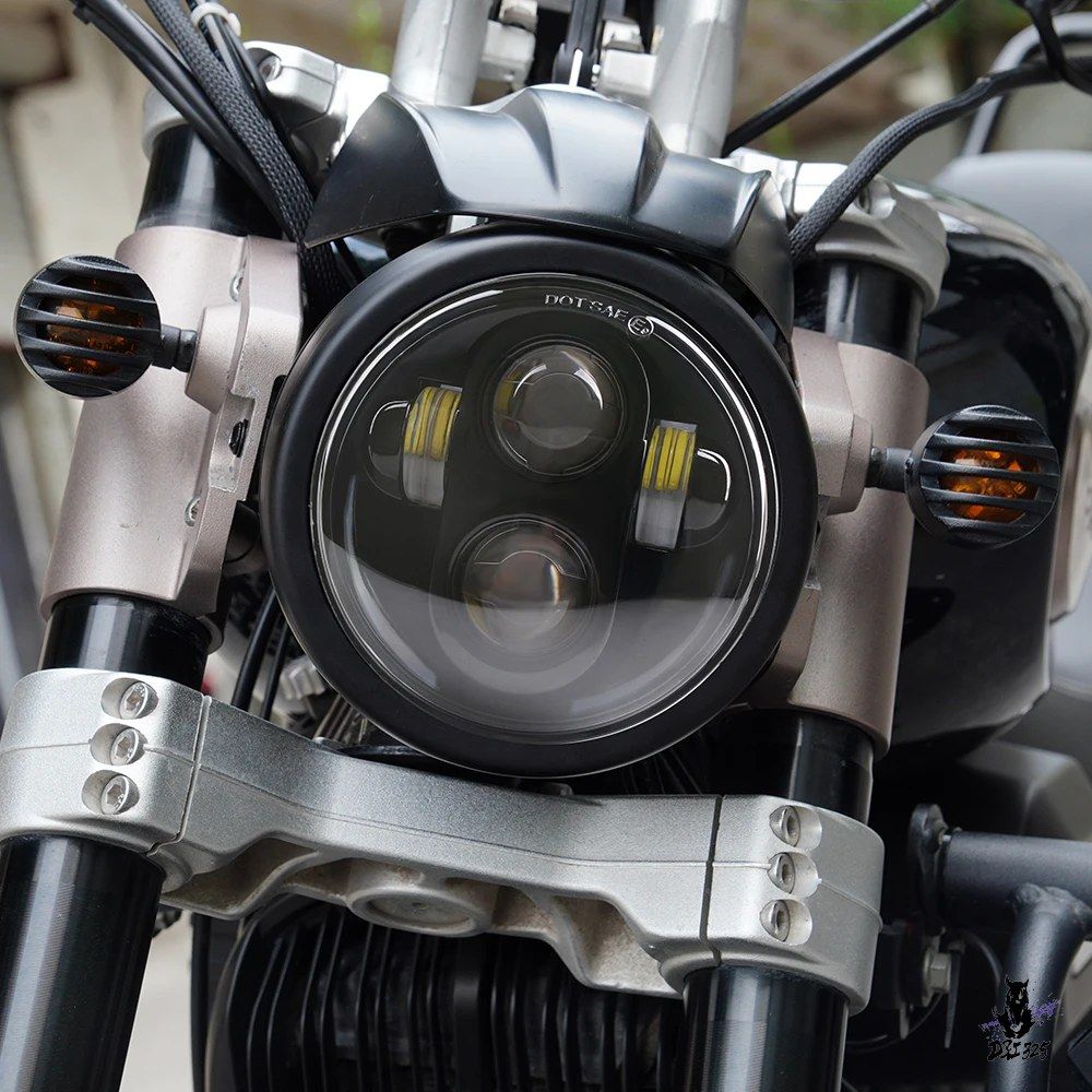 ハーレー883/1200/スカウト/トライアンフ用 5.75インチ LEDヘッドライト