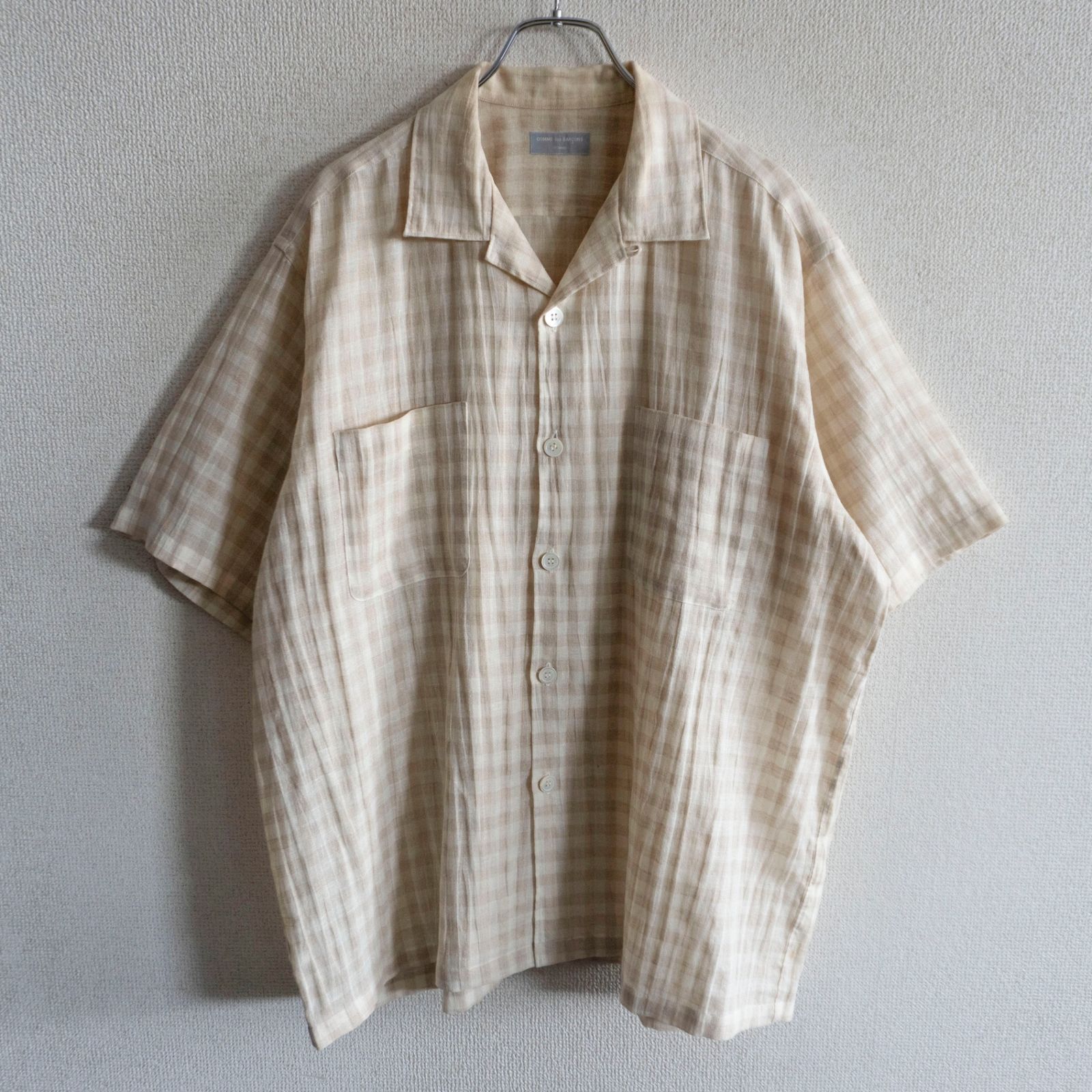 COMME des GARÇONS HOMME 麻 リネン ボックスシャツ L 90s/アーカイブ】COMME des GARCONS HOMME【ボックスシルエット リネン