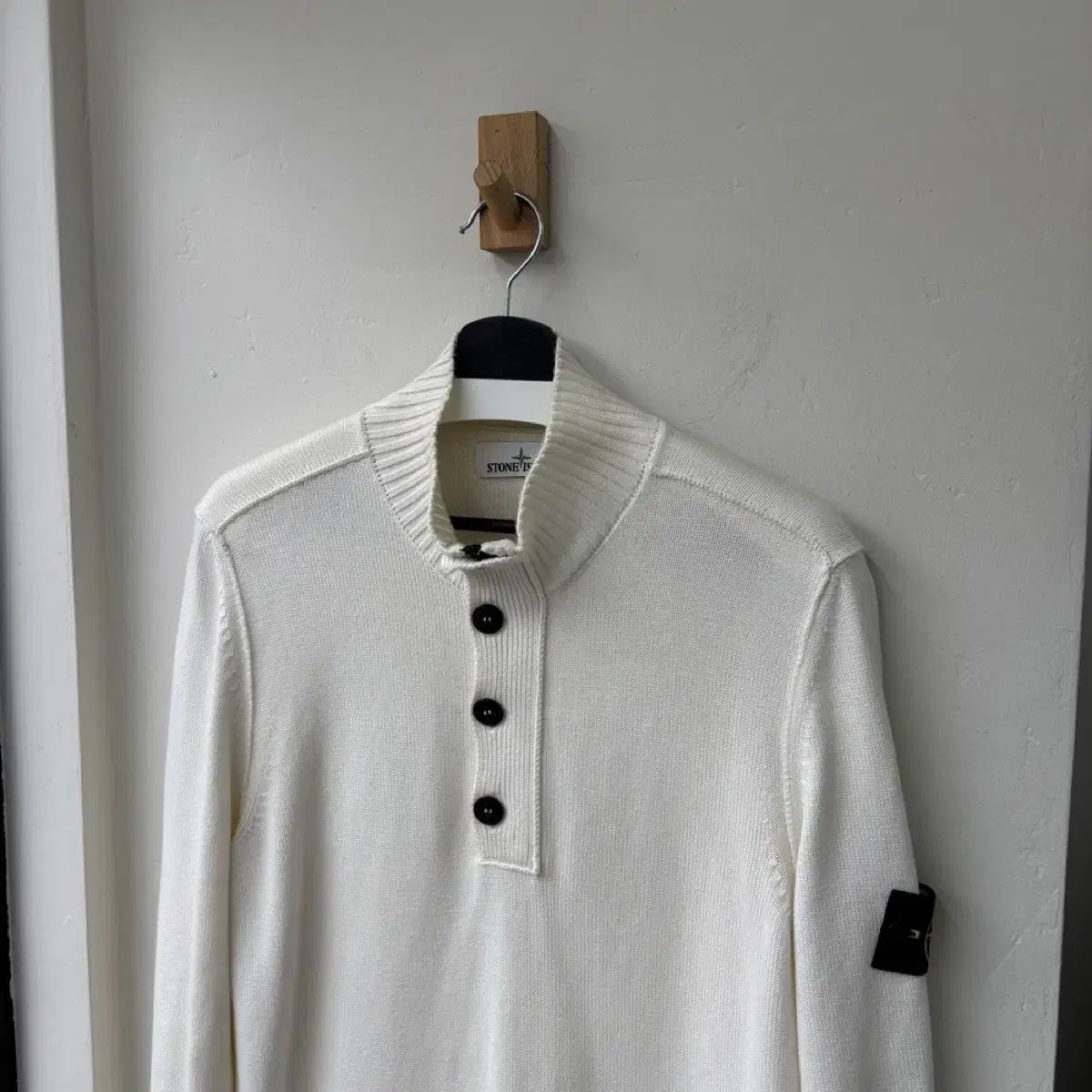 17330 - STONE ISLAND ストーンアイランド ワッペン ハーフ ニット