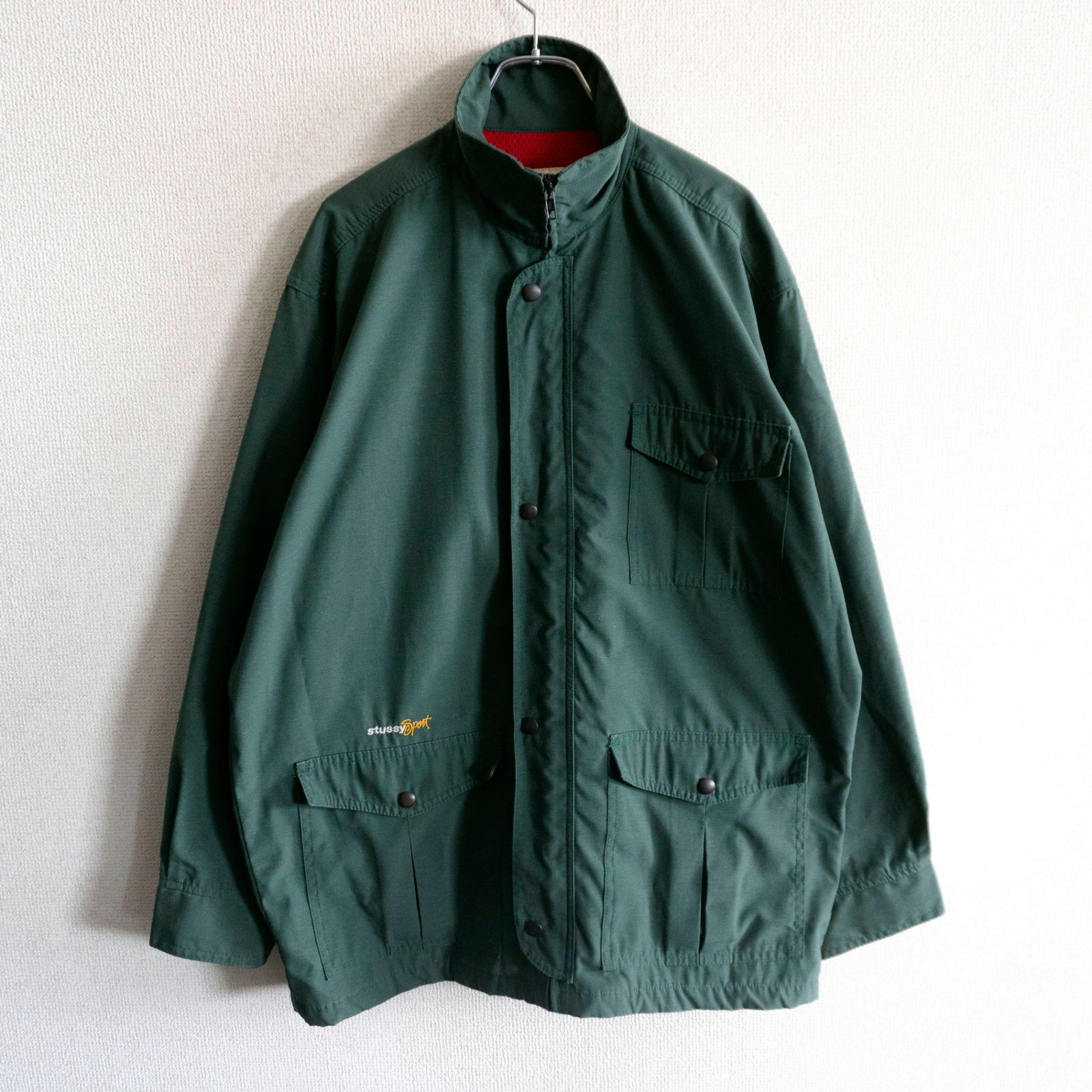 90s/USA製】OLD STUSSY【ナイロン ジップアップ ジャケット】 M