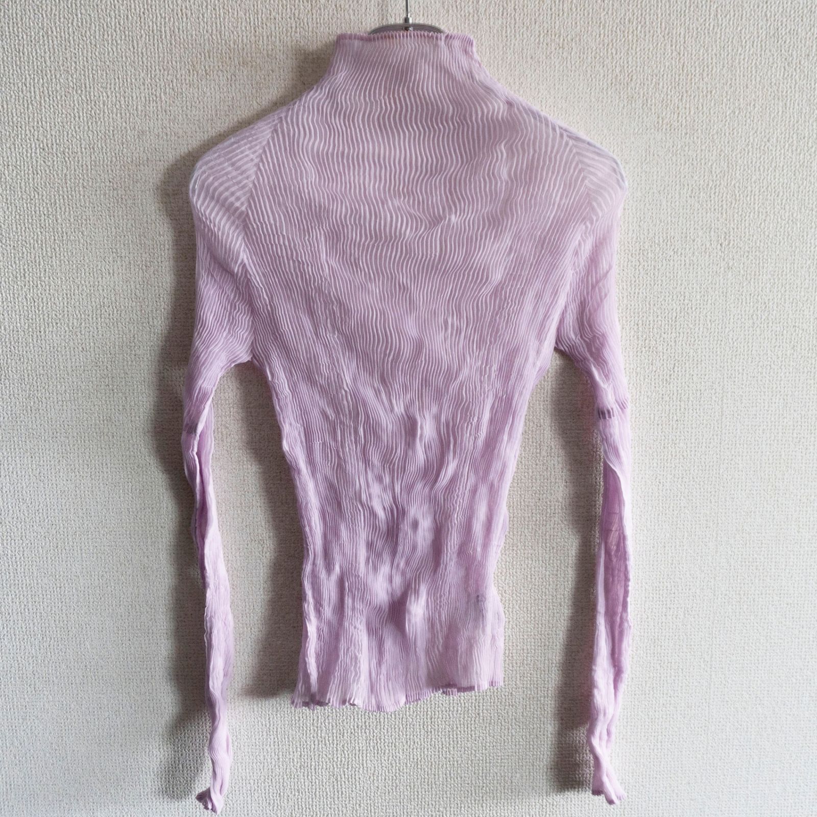 美品】 ISSEY MIYAKE FETE 【しわプリーツ ブラウス】2 ラベンダー