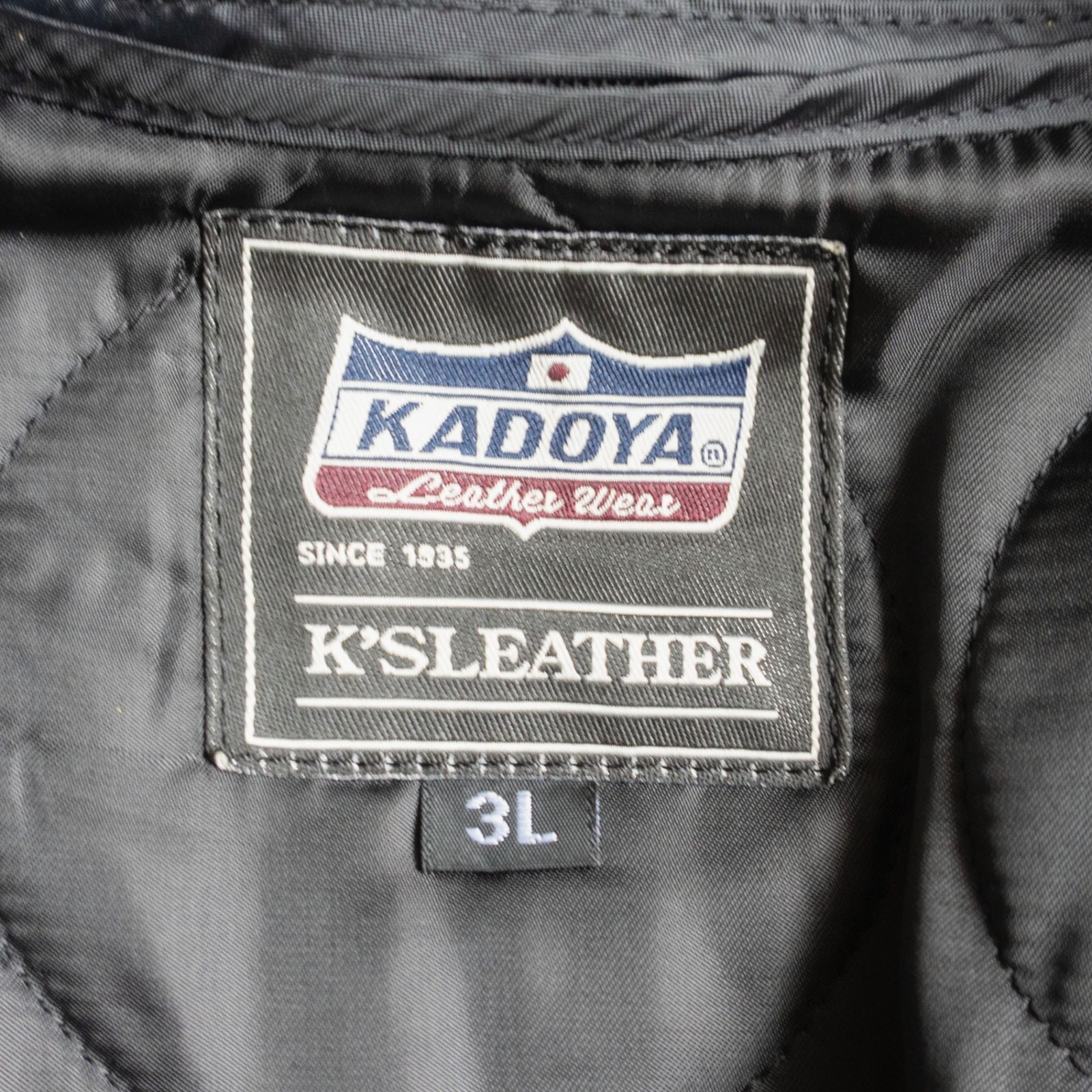 美品/ビッグサイズ】KADOYA【シングルライダースジャケット】 3L
