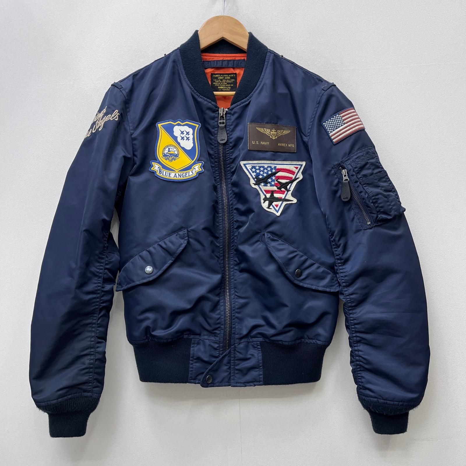 【加古川店】 中古 AVIREX | アヴィレックス ミリタリーコート L-2B 6162119 ネイビー サイズ：L 【93】