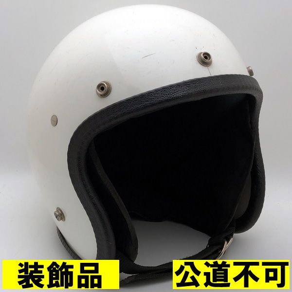 【装飾品・公道不可】BUCO ENDURO WHITE 59cm 【海外直輸入中古品】スモールジェットヘルメット オープンフェイス アメリカン ブコ ホワイト 白色 M～Lサイズ