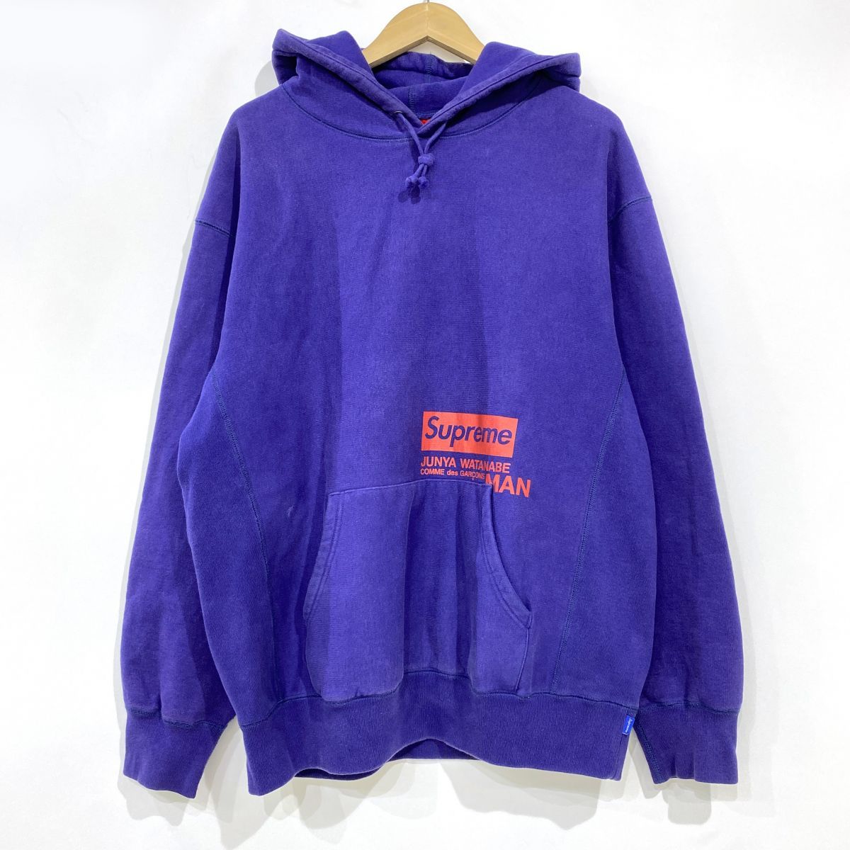 Supreme×JUNYA WATANABE COMME des GARCONS MAN Hooded Sweatshirt フーディー XLサイズ Royal ロイヤル　※中古
