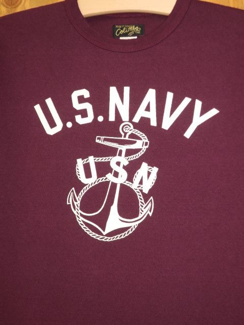 コリンボ Tシャツ NAVAL ANCHOR マホガニー