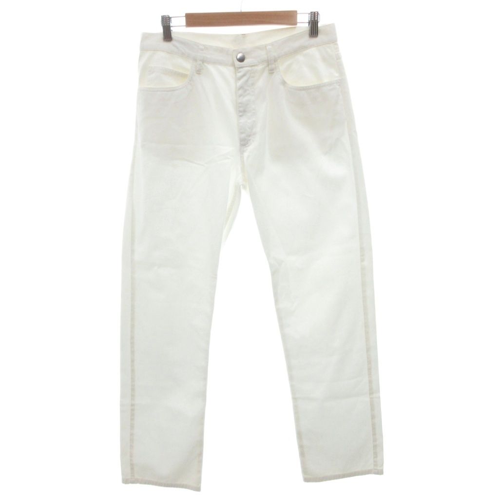 ロロピアーナ Loro Piana ストレートパンツ スラックス コットン 32 白