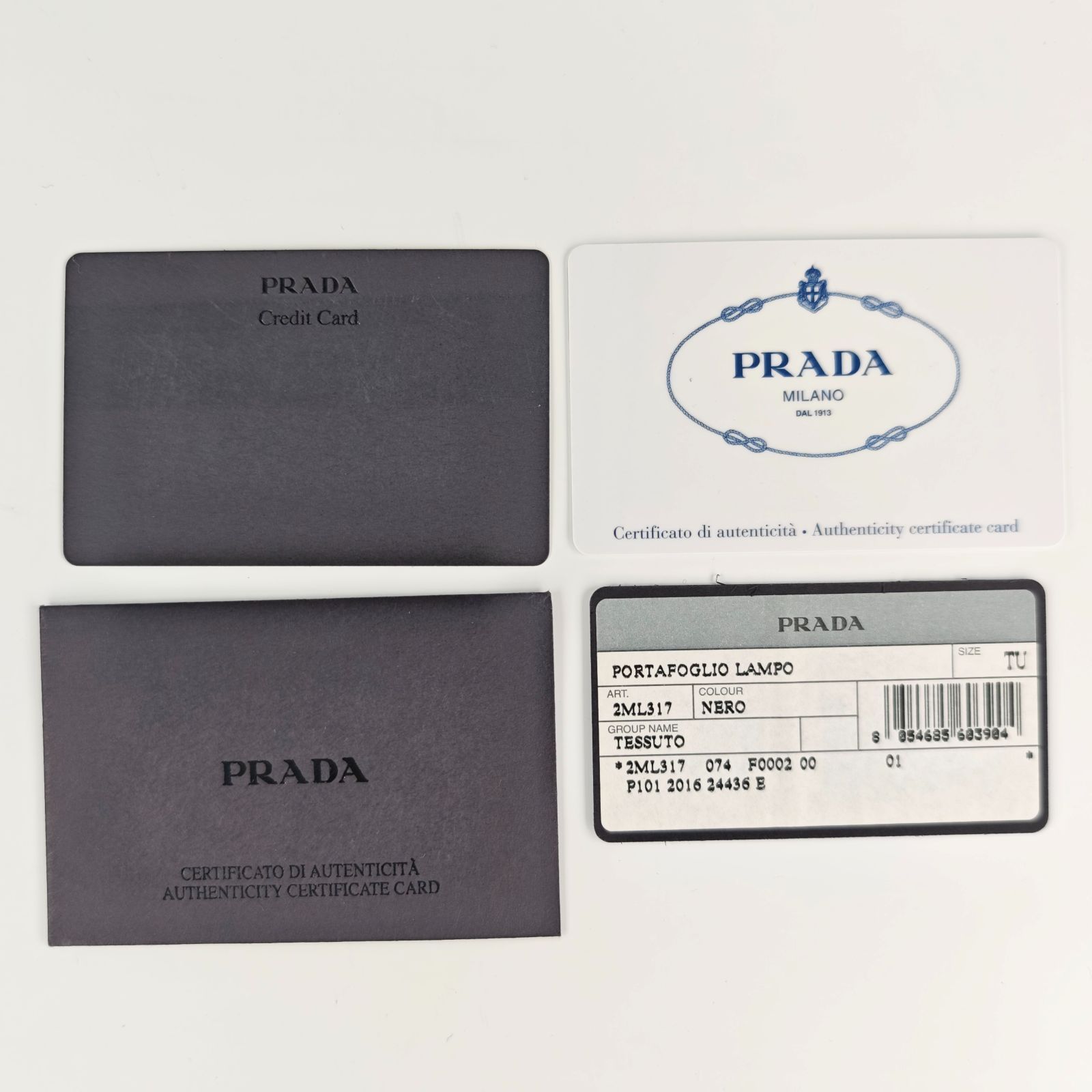 PRADA プラダ TESSUTO テスート ラウンドファスナー ロングウォレット