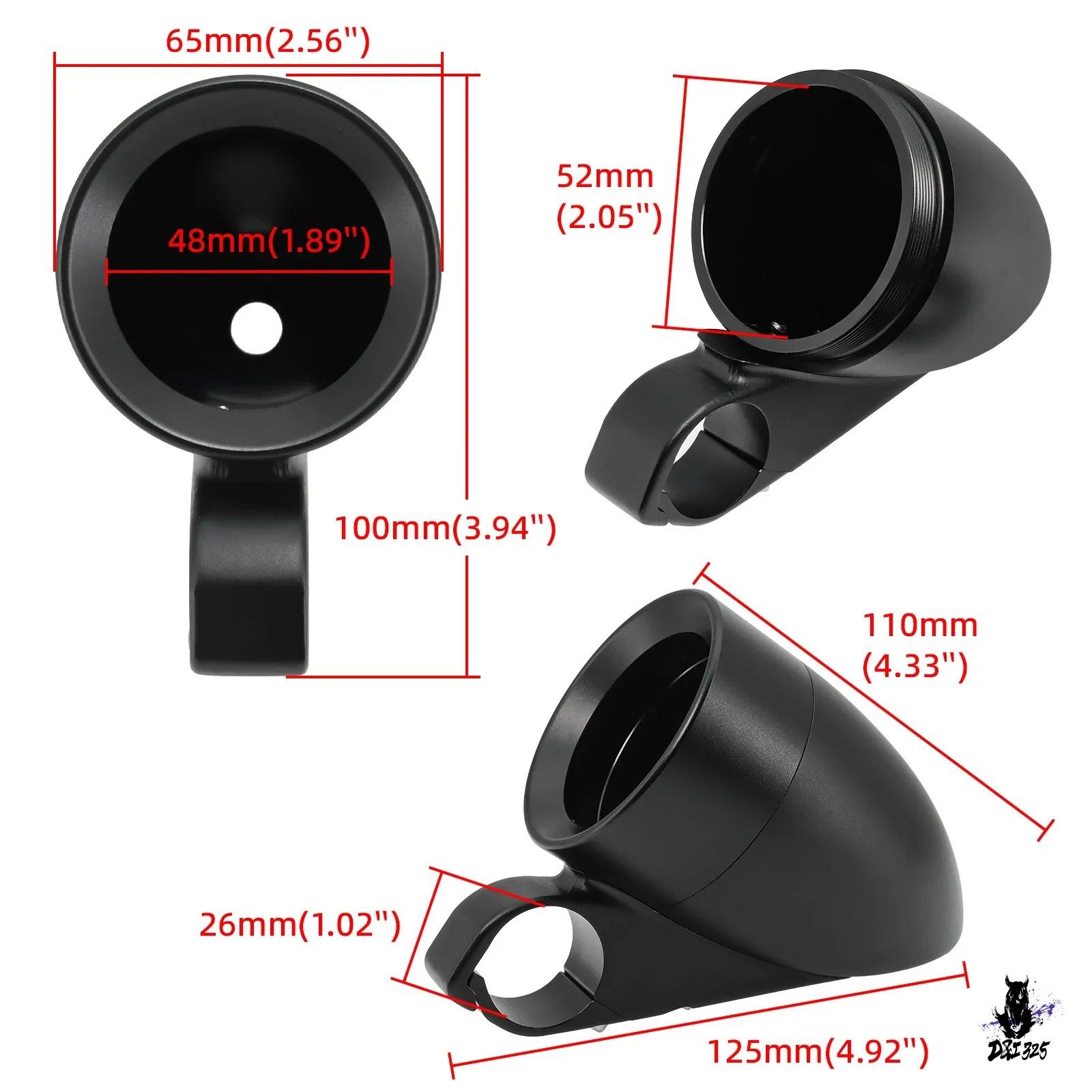 52mm メーターゲージホルダー インストルメントブラケットマウント