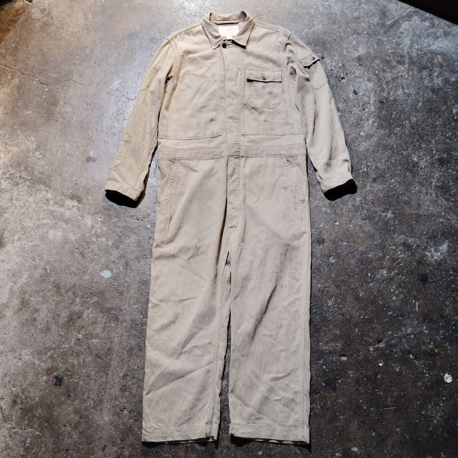RRL Linen Cotton Herrinbone Coverall ペイント加工 リネンコットン