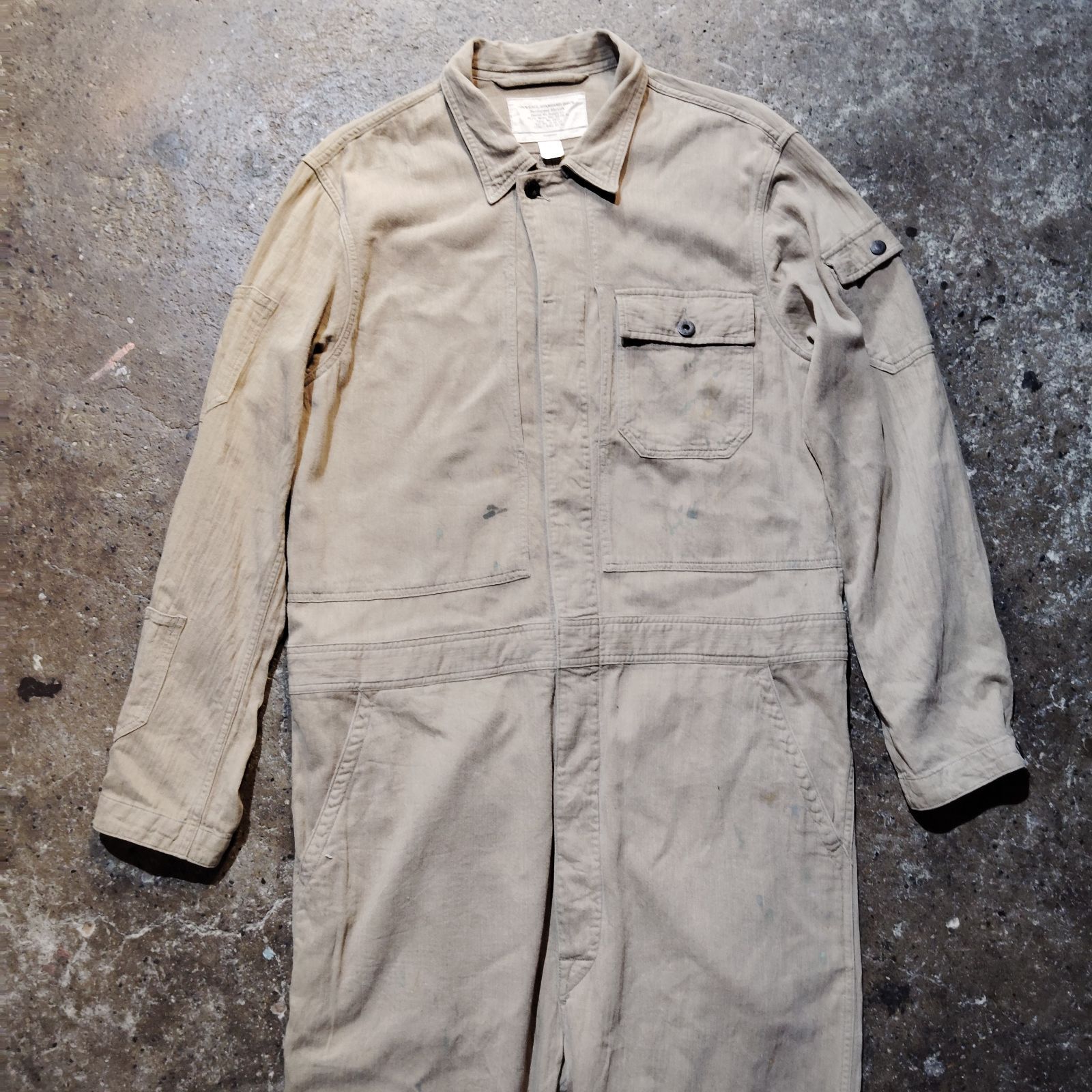 RRL Linen Cotton Herrinbone Coverall ペイント加工 リネンコットン