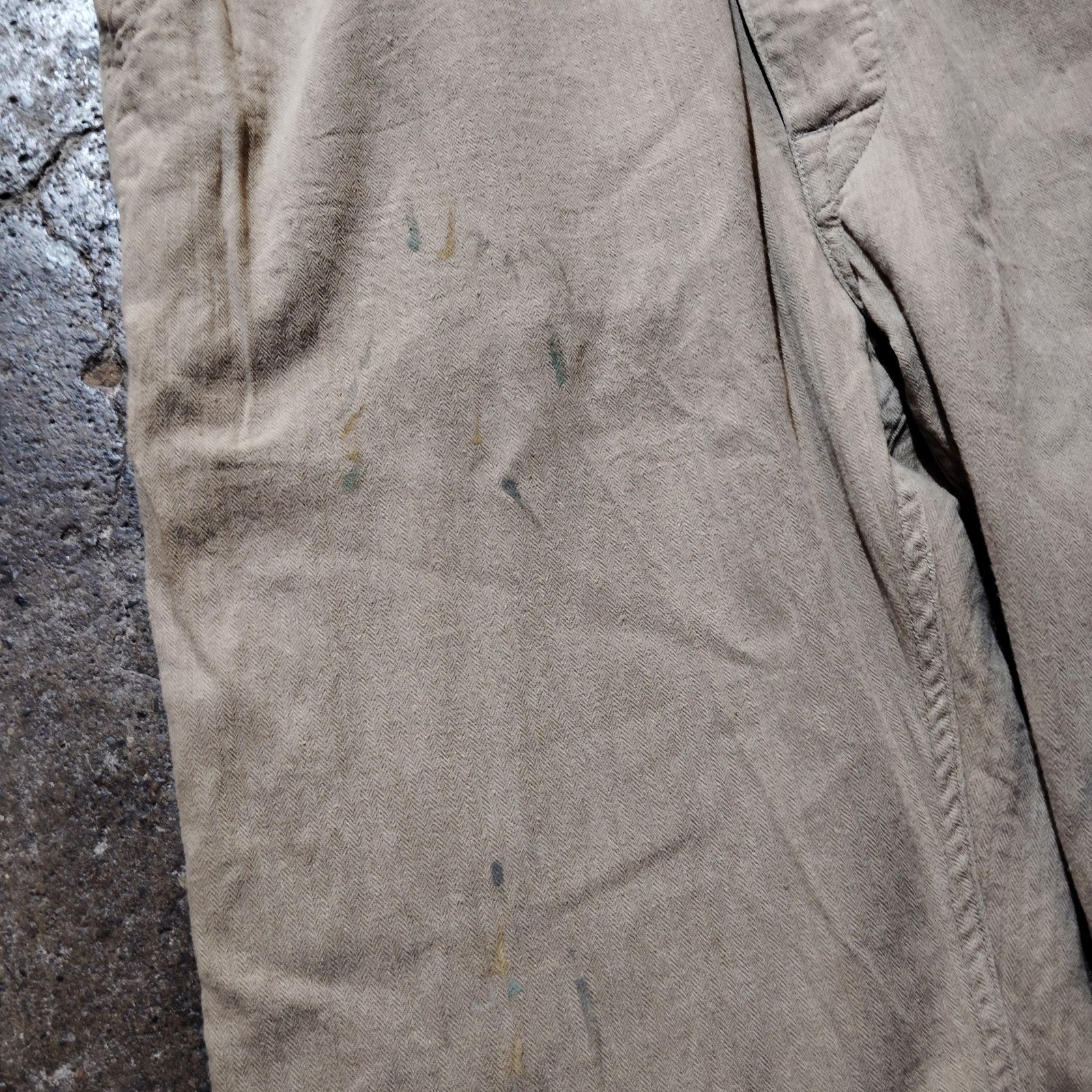 RRL Linen Cotton Herrinbone Coverall ペイント加工 リネンコットン